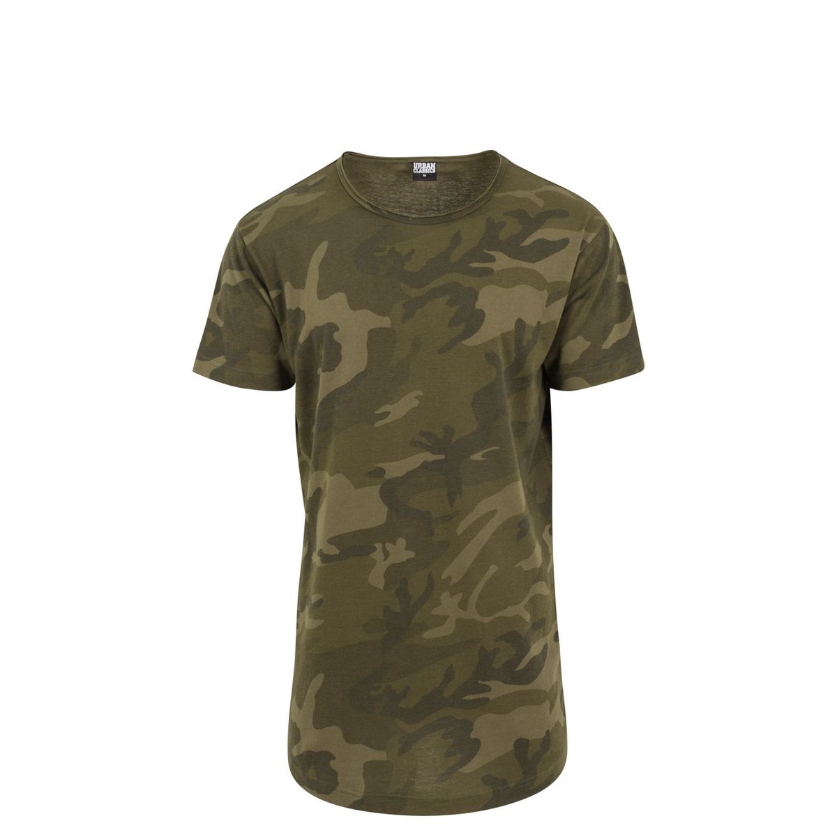 Urban Classics Lang Camouflage T-Shirt Oliven Camo