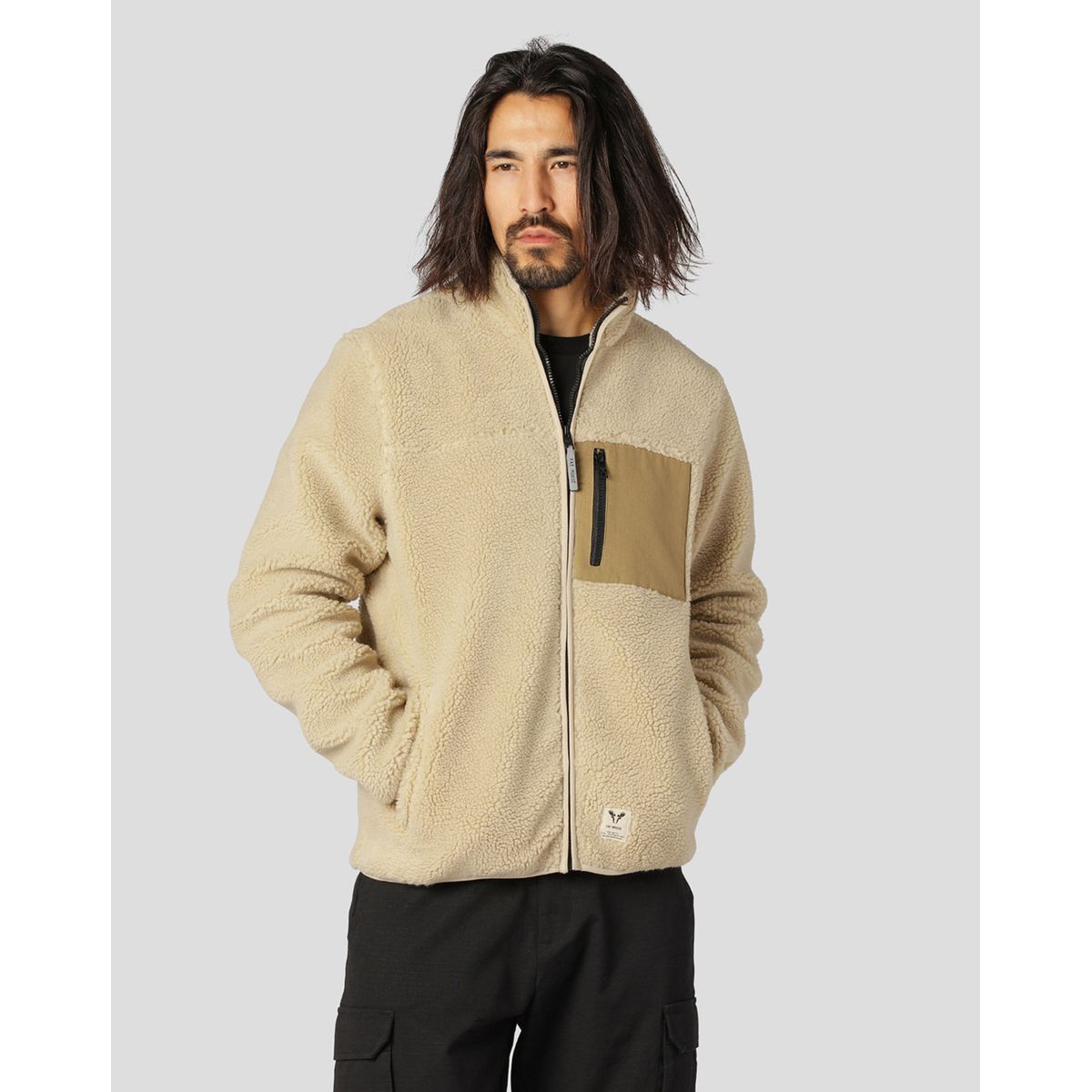 Fat Moose Hugh Fleece Jacket Off White