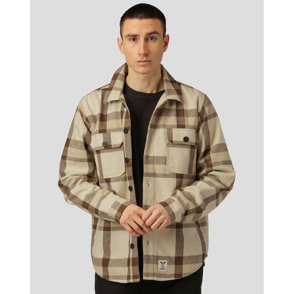 Fat Moose Isaac Quilt Overshirt Beige