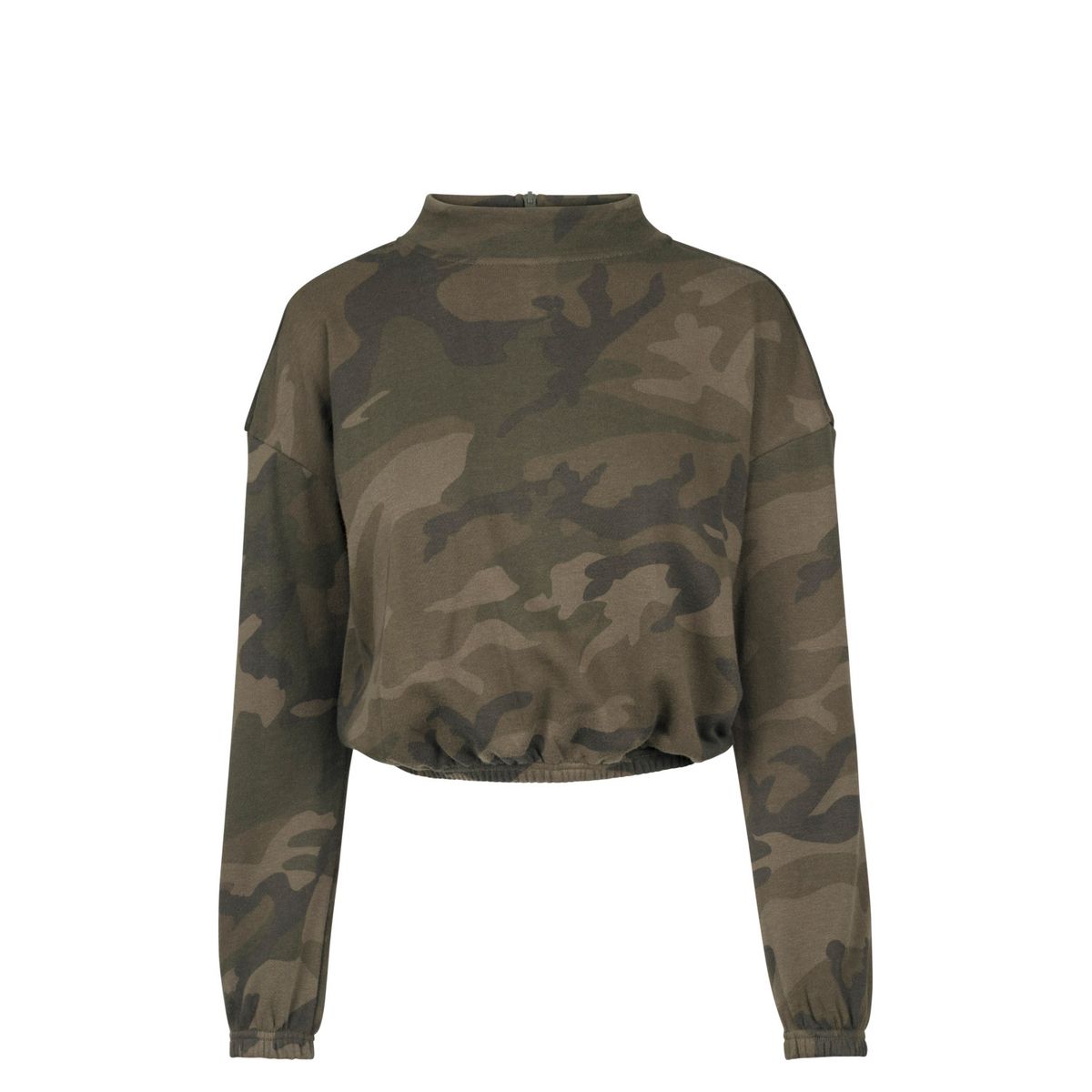 Urban Classics Camouflage Rullekrave Trøje Oliven Camo