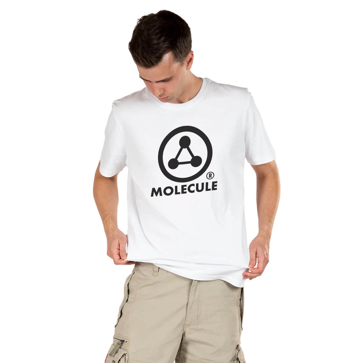 Molecule T-Shirt m. Stort Logo Hvid