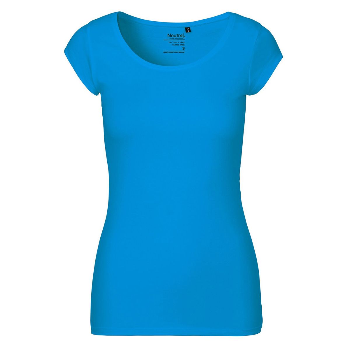 Neutral Dame Round neck Kortærmet T-Shirt Sapphire Blå