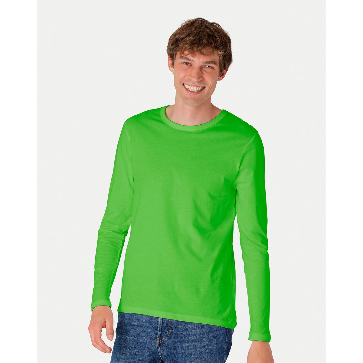 Neutral Langærmet T-Shirt Lime