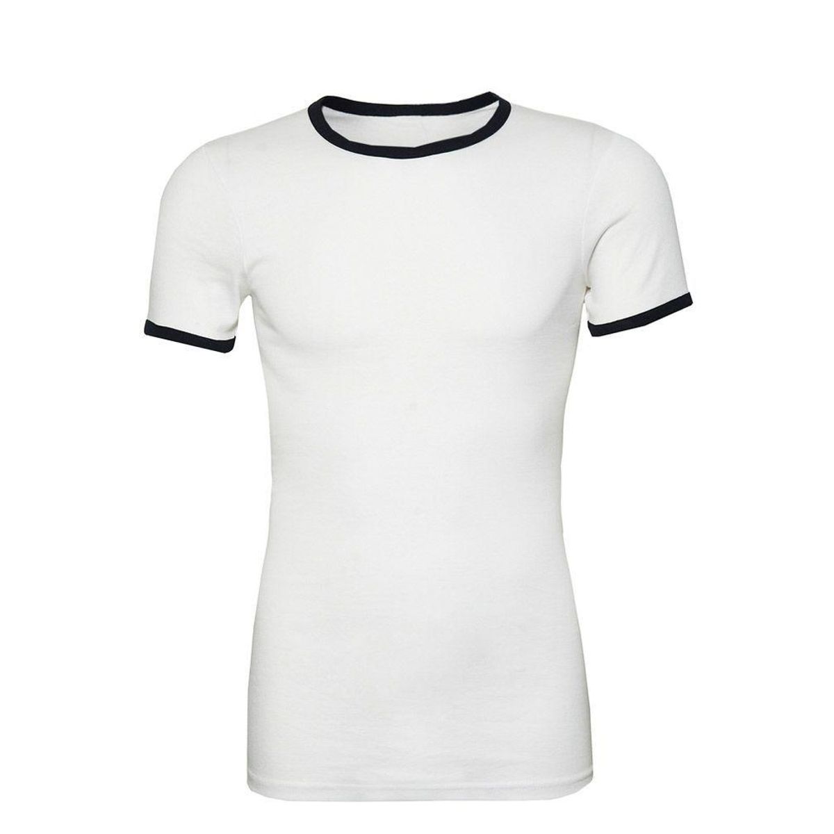 Fostex Sailor T-Shirt Hvid / Blå ribbing