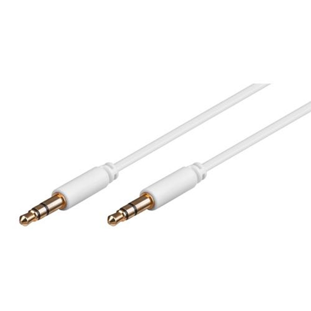 Goobay - Slim Minijack Stereo Audio kabel (3,5mm) (Han-Han) (Hvid) - 0,5 m