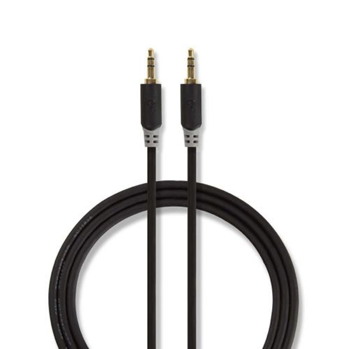 Nedis - Minijack Stereo Audio kabel (3,5mm) (Han-Han) (Anthracite) - 1,0 m