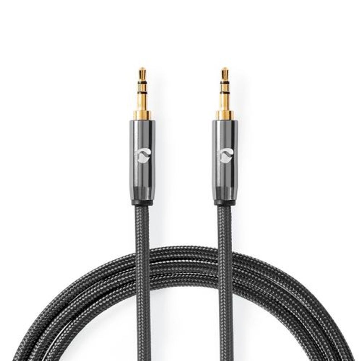 Nedis - Premium Minijack Stereo Audio kabel (3,5mm) (Han-Han) (Metal/Grå) - 2,0 m