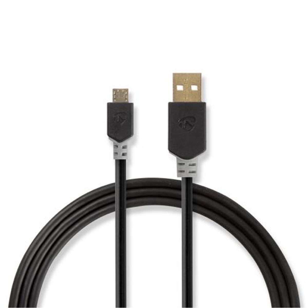 Nedis - USB 2.0 High Speed kabel (USB-A / USB Mirco-B) (Han-Han) (Anthracite) - 2,0 m