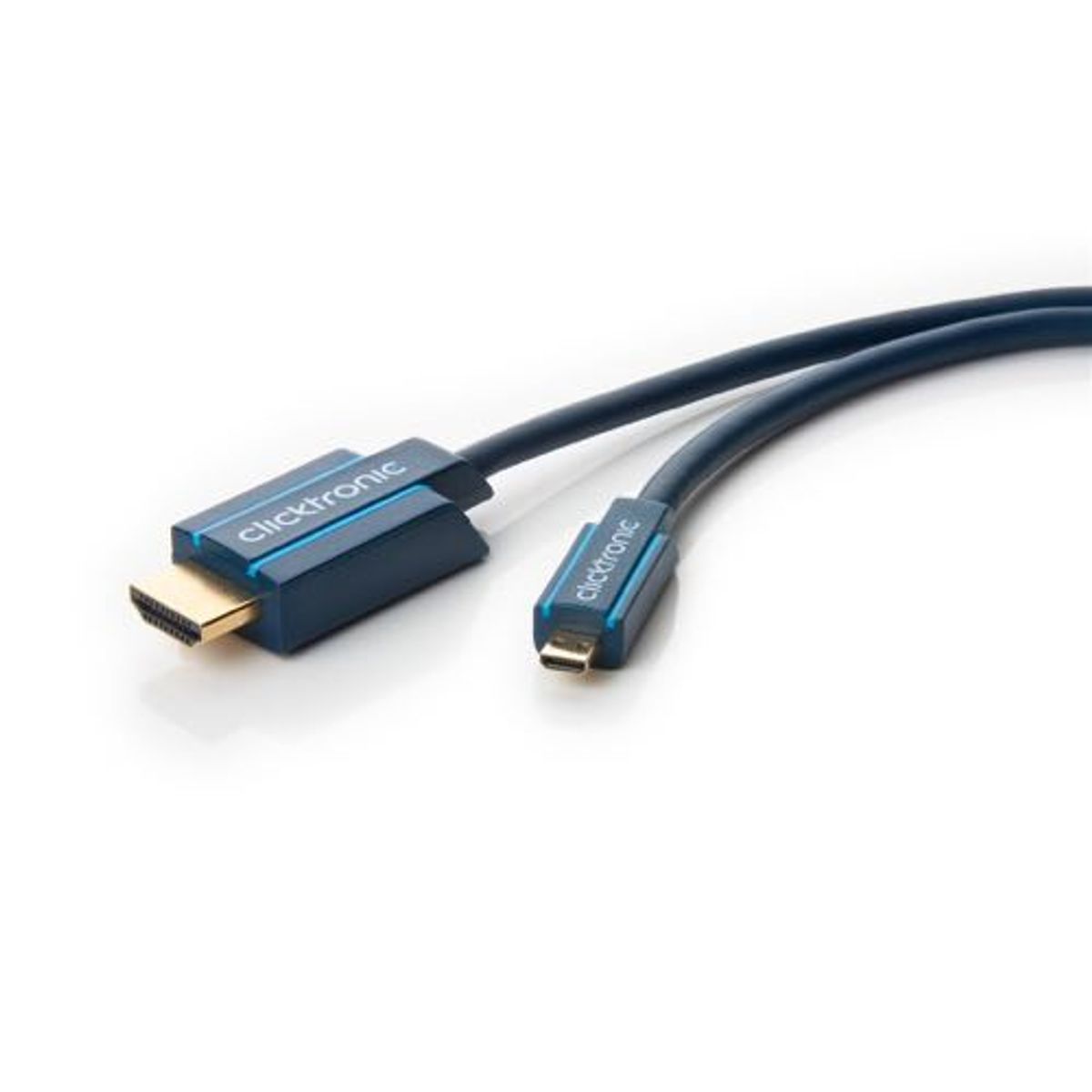 Clicktronic - HDMI til Mirco HDMI (Han-Han) (Blå) - 4K@60Hz - 3,0 m