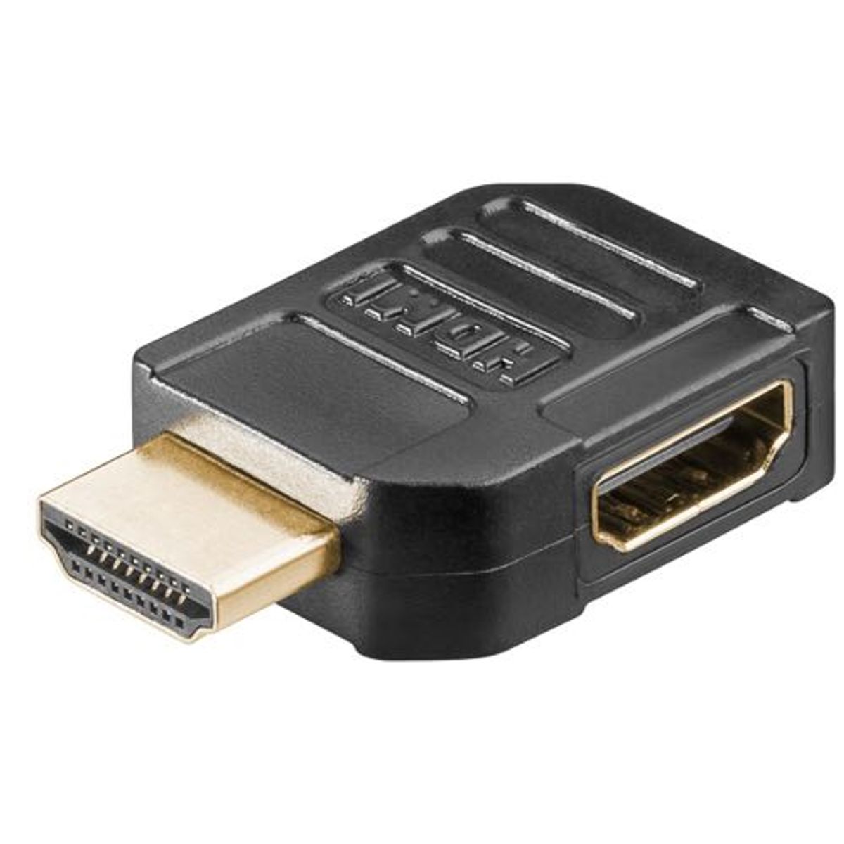 Goobay - HDMI venstre vinklet adapter (Han-Hun) (Sort) - 0,1 m