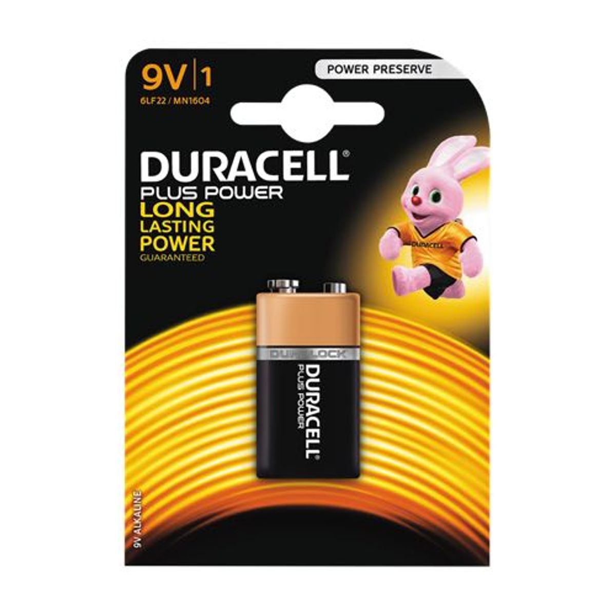 Duracell - 9V - 1 stk - Batteri Plus Power