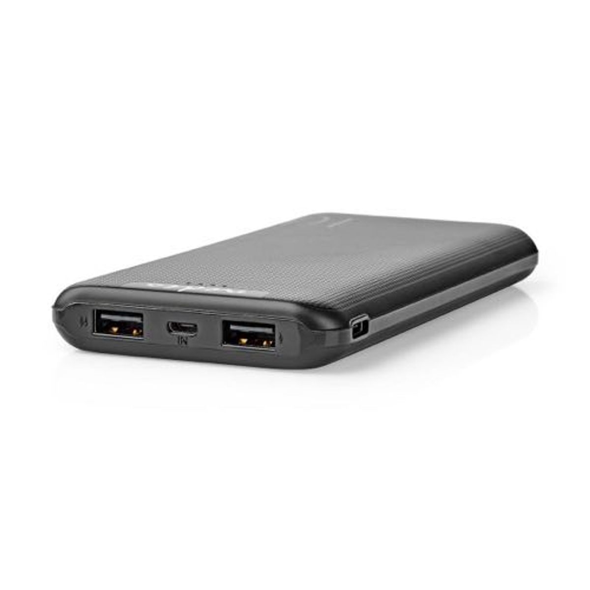 Nedis - Powerbank (2xUSB A / 1xUSB-C) - 10000 mAh - 3A/15.5W (Sort)