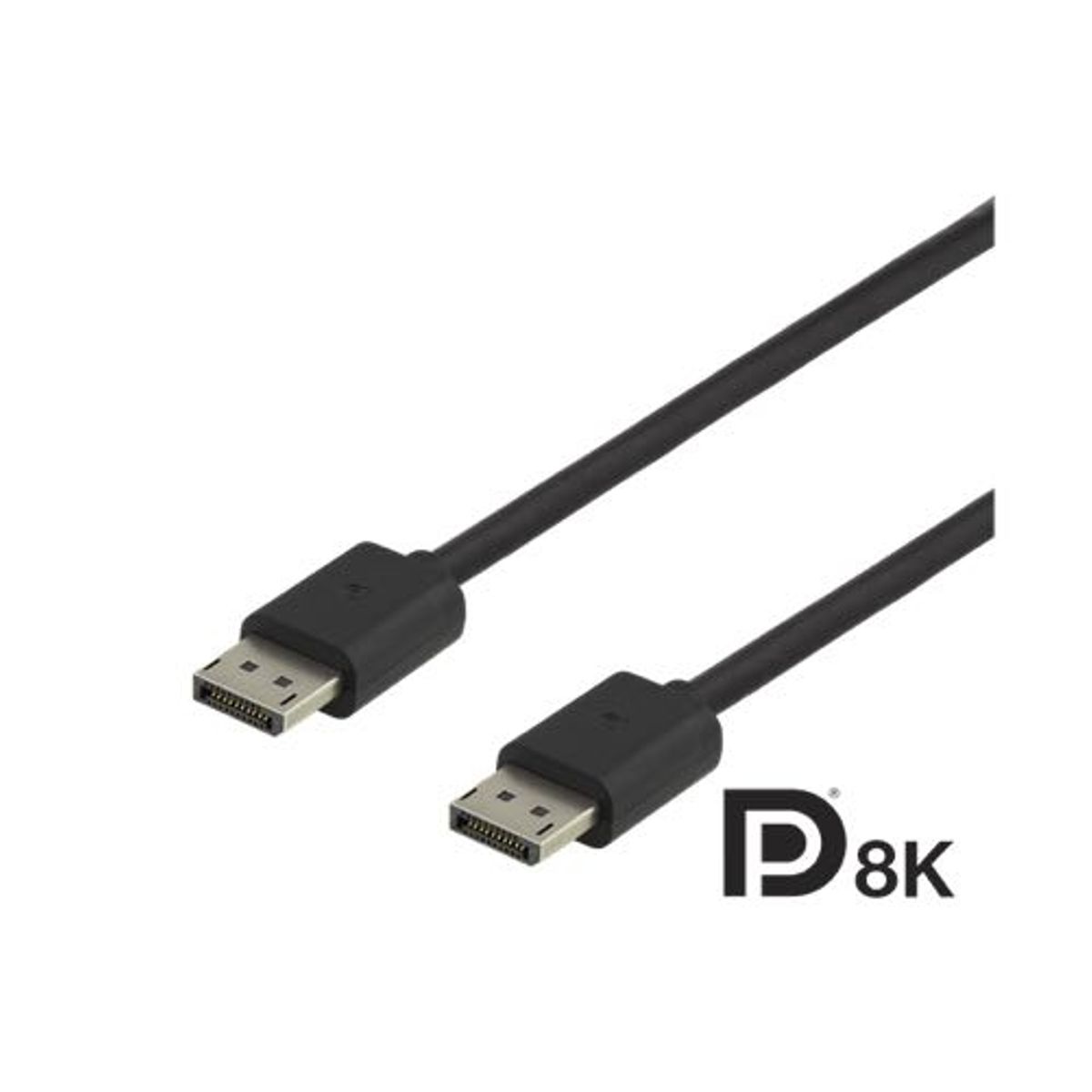 Deltaco - DisplayPort 1.4 til DisplayPort 1.4 (Han-Han) (Sort) - 8K@60Hz - 3,0 m