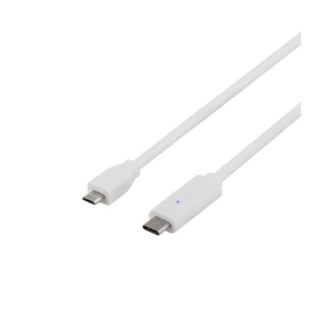 Deltaco - High Speed kabel (3.1 USB-C / 2.0 USB Micro-B) (Han-Han) (Hvid) - 2,0 m