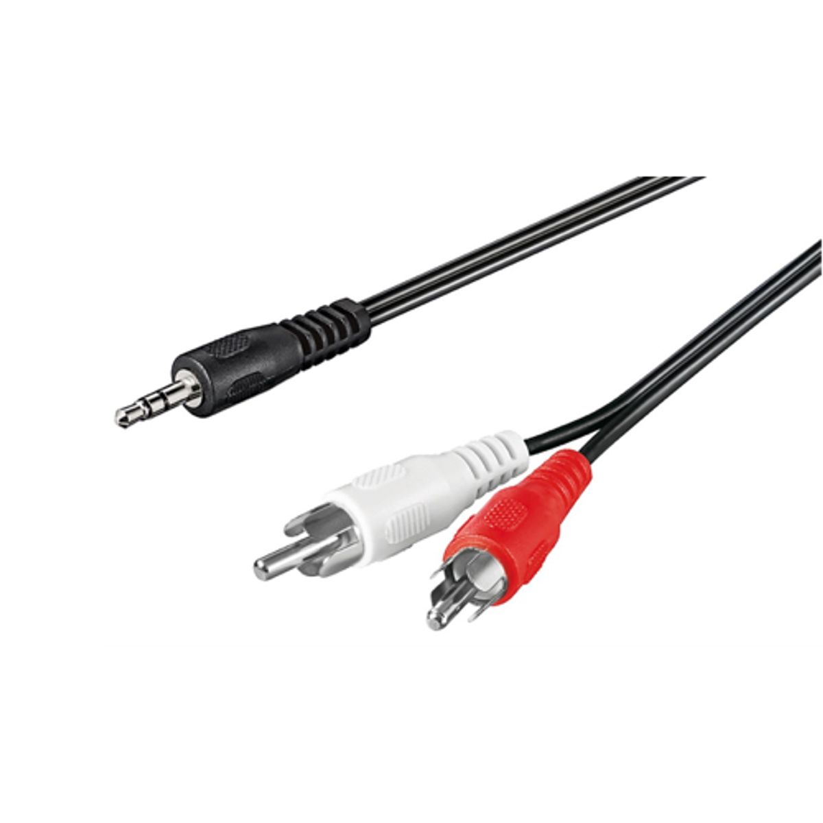 Goobay - Minijack (3,5mm) kabel til 2xRCA/phone (Han-Han) (Sort) - 20,0 m