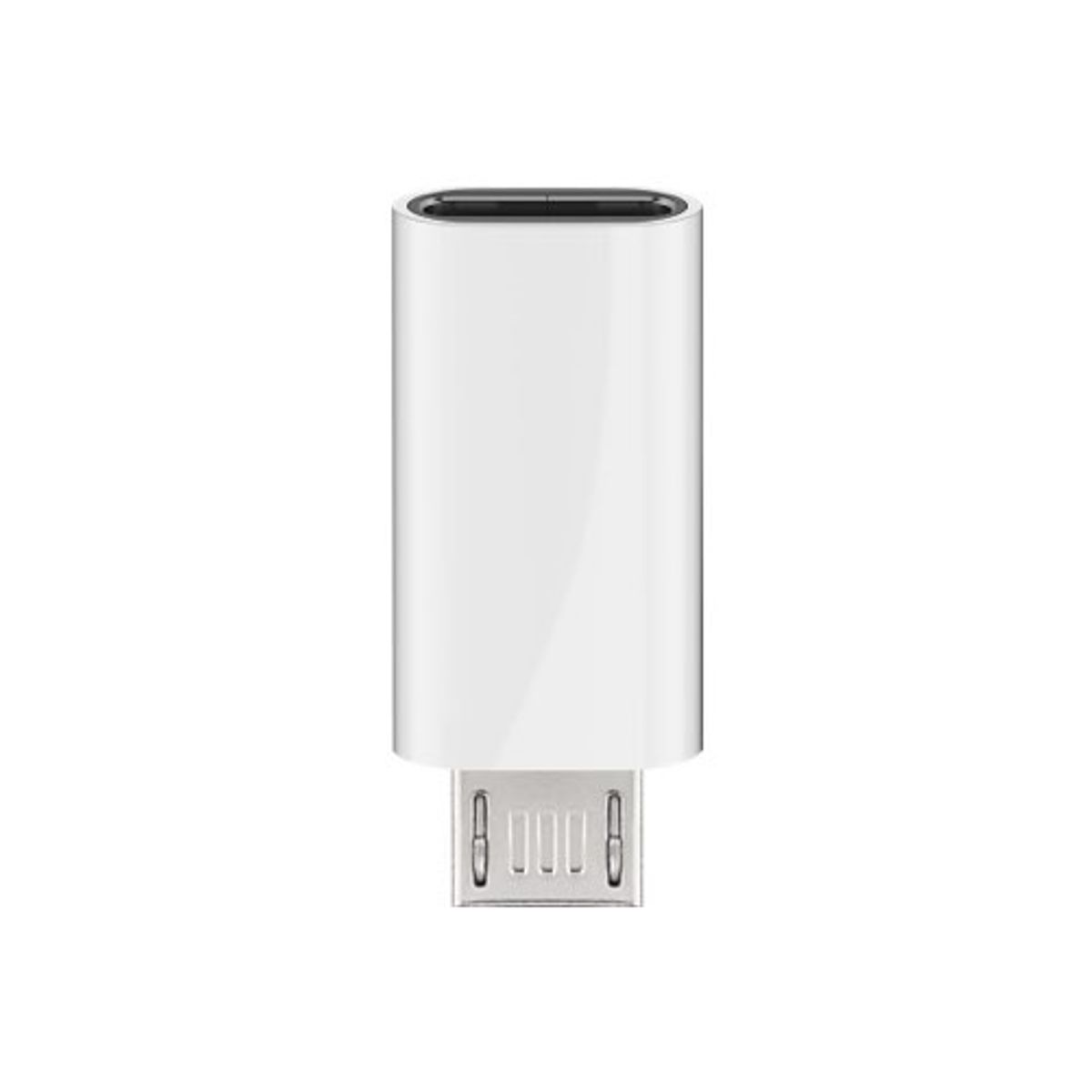 USB Micro-B 2.0 til USB-C adapter (han/hun) (Hvid) - 0,1 m - Goobay