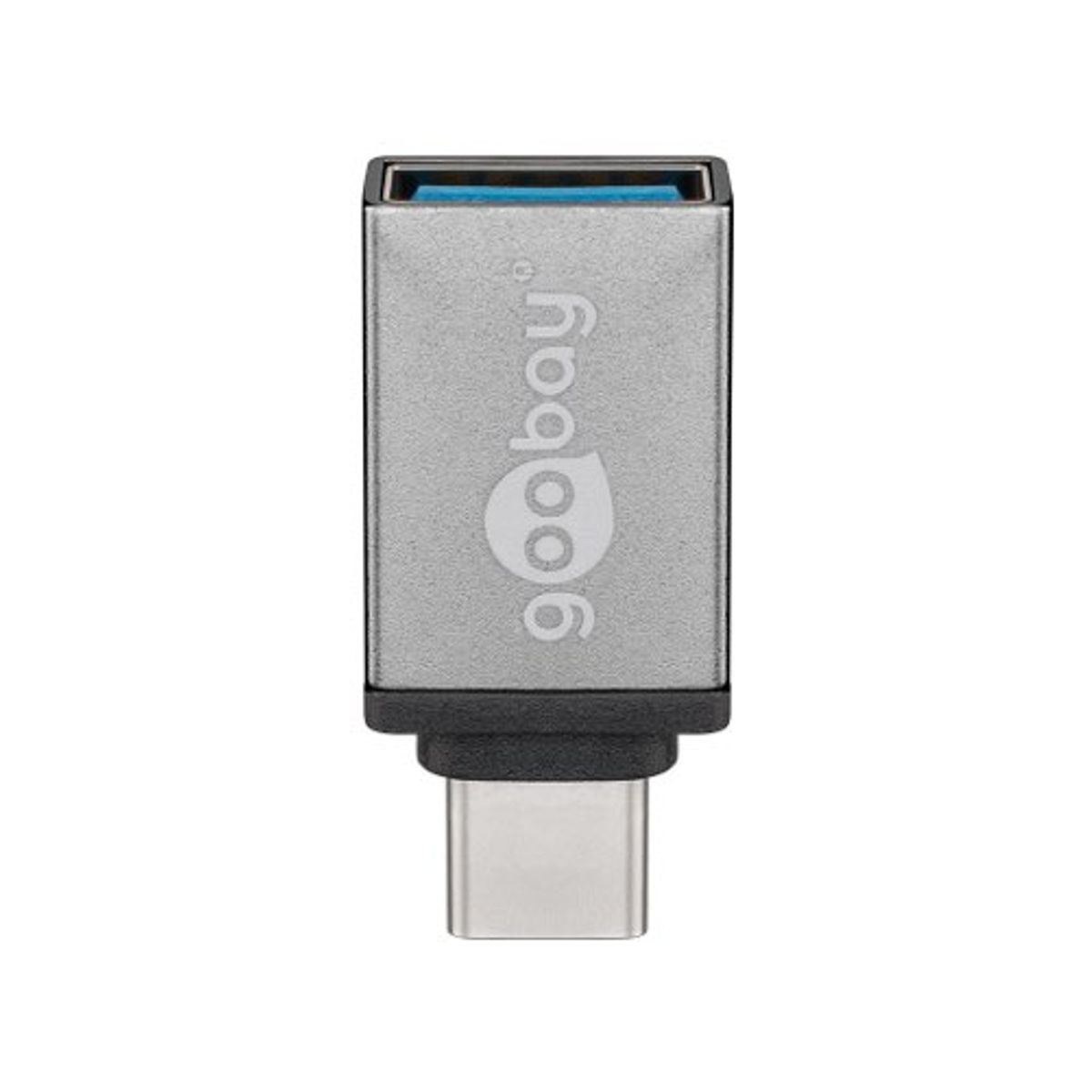 USB-C til USB A OTG SuperSpeed adapter 3.0 (han/hun) (Grå) - 0,1 m - Goobay