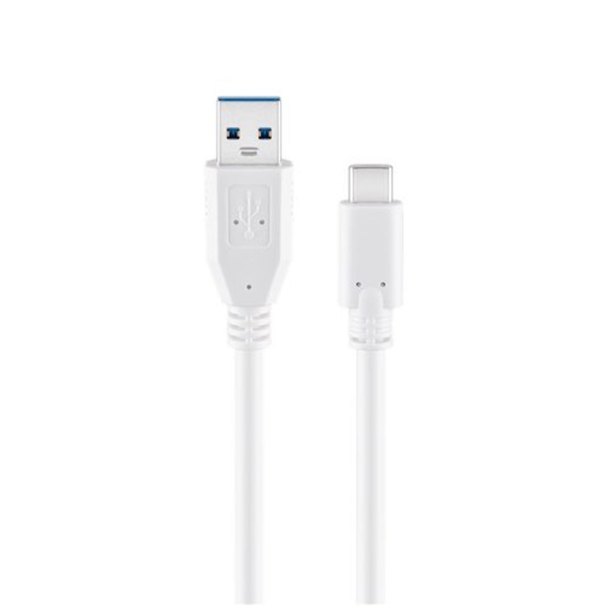 USB 3.0 SuperSpeed kabel (USB-A / USB-C) (Han-Han) (Hvid) - 0,2 m - Goobay