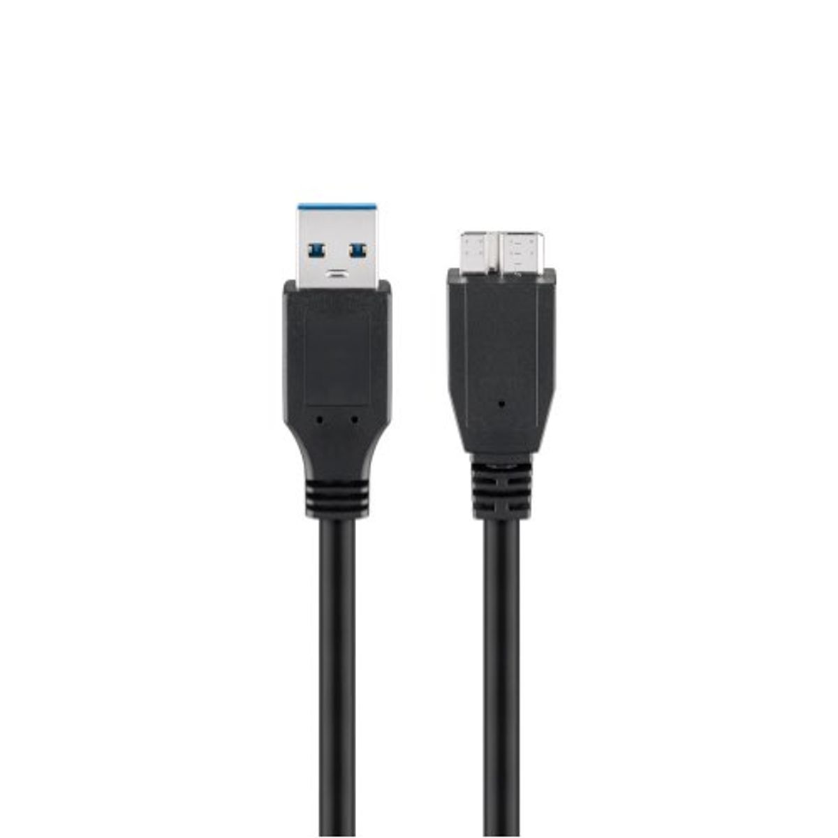 USB 3.0 High Speed kabel (USB-A / USB Mirco-B) (Han-Han) (Sort) - 1,0 m - Goobay