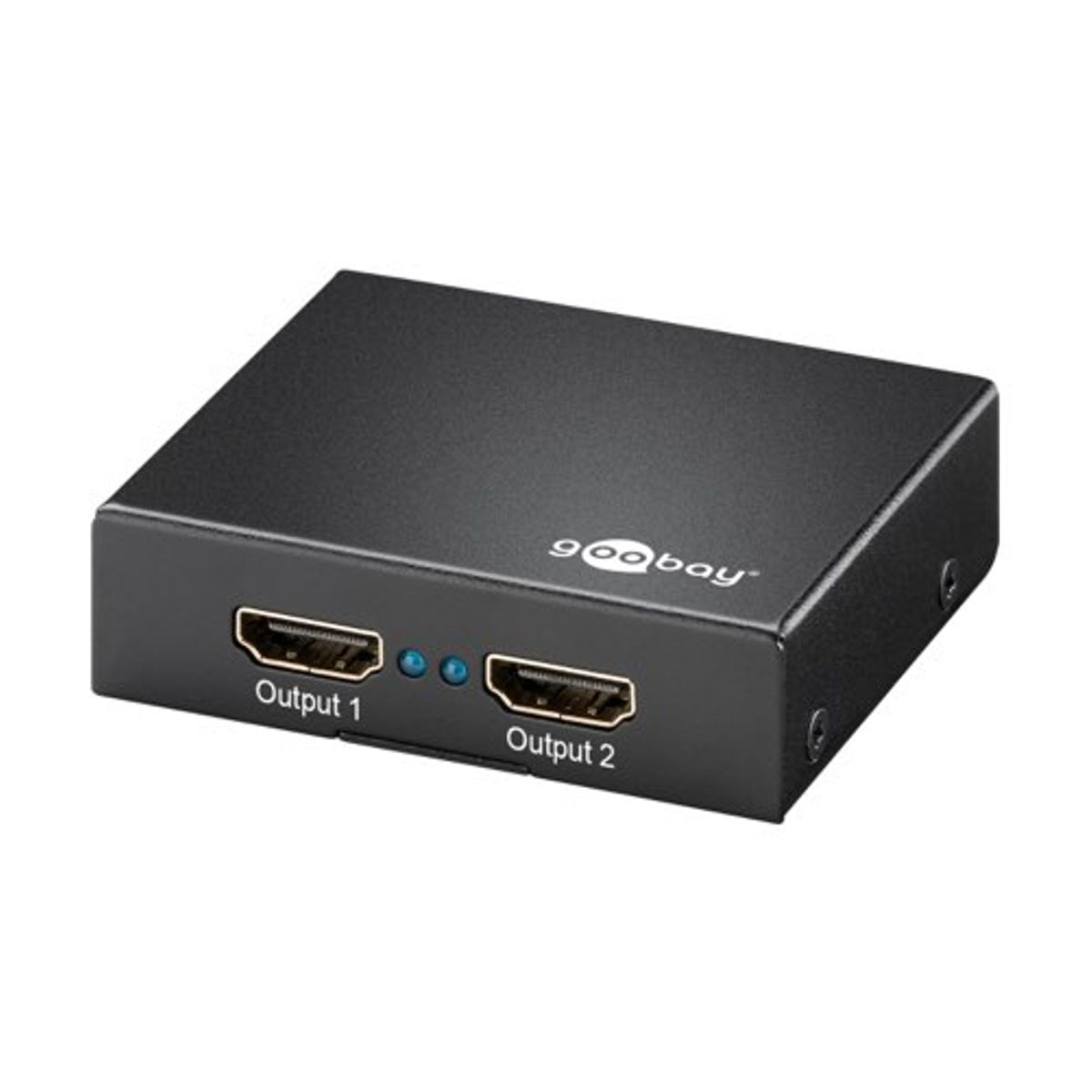 HDMI Splitter (1xIND/2xUD) (4K@30Hz) (Sort) - Goobay