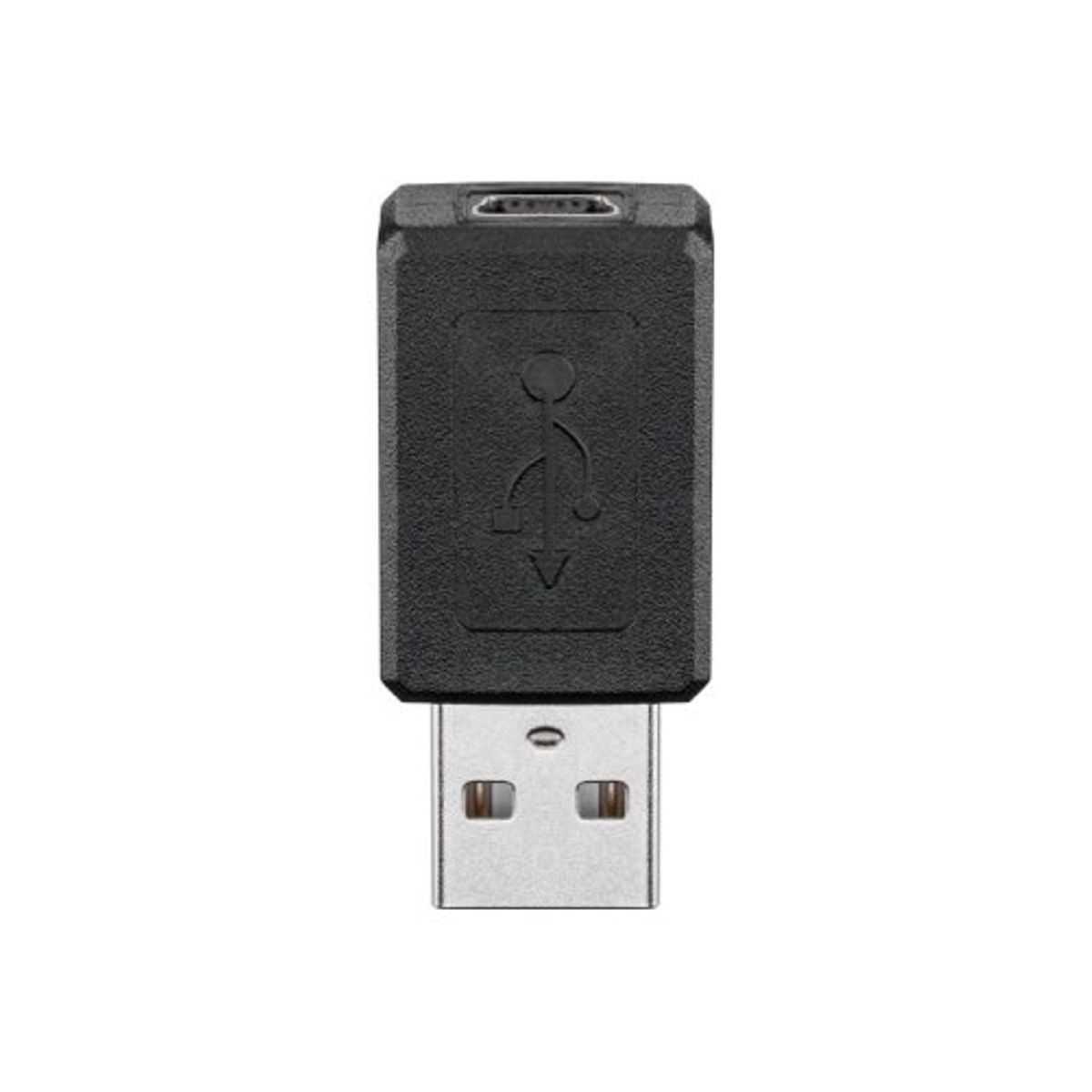 USB Mini-B(5-pin) til USB-A adapter (hun/han) (Sort) - 0,1 m - Goobay