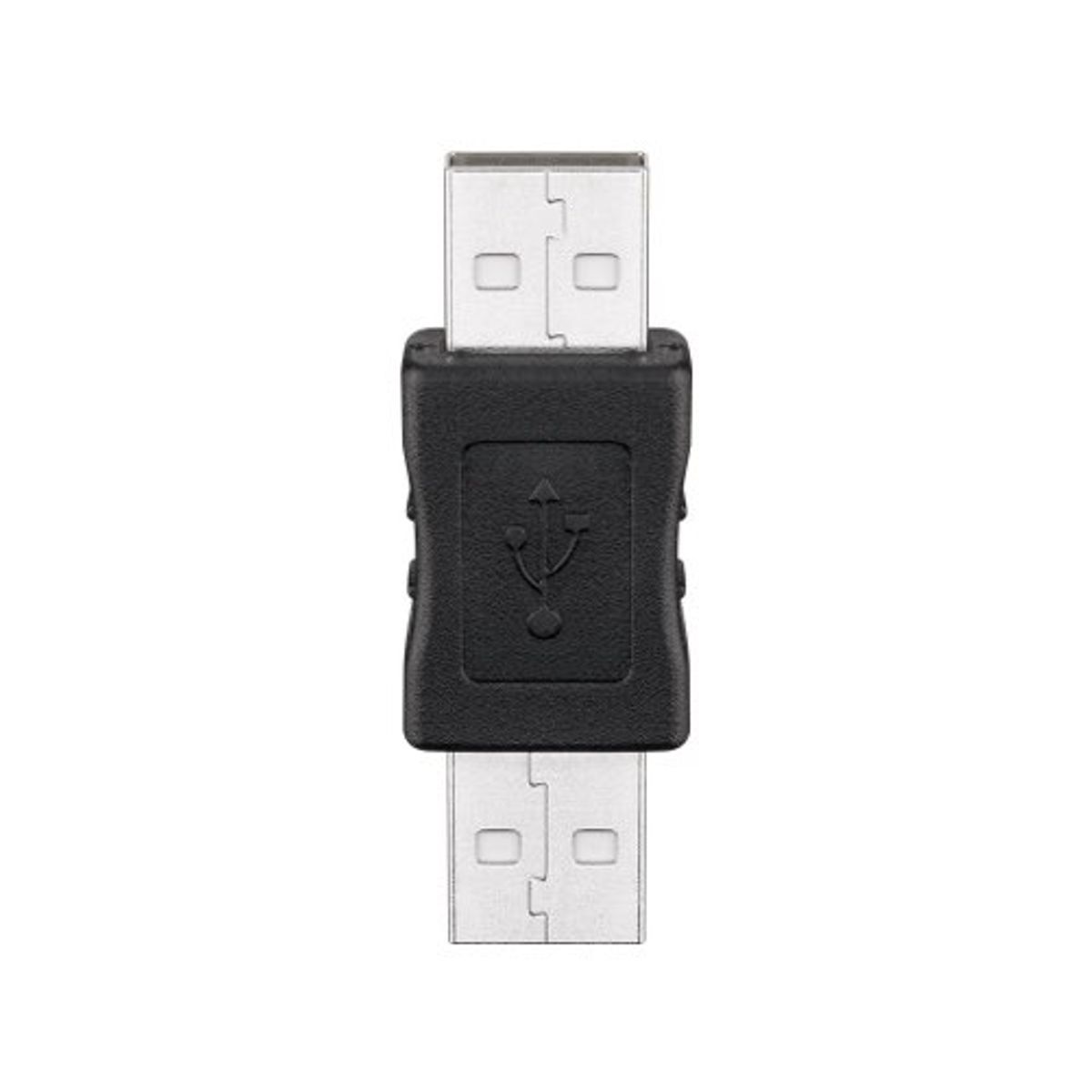 USB-A til USB-A adapter (han/han) (Sort) - 0,1 m - Goobay