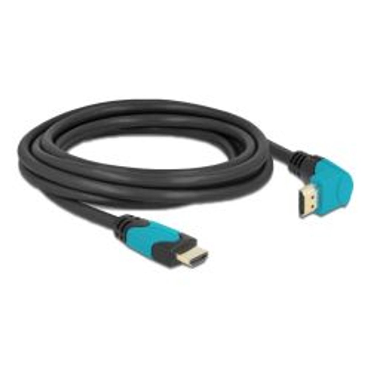 Delock High Speed Hdmi Cable 90 Downwards Angled 48gbps 8k 60hz 3m - Ledning