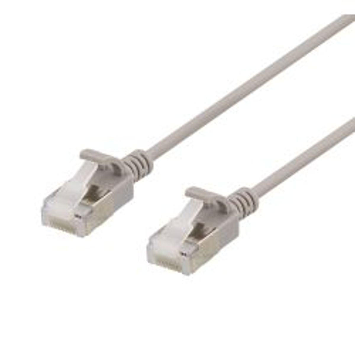 Deltaco U/ftp Cat6a Patch Cable, Slim, 3.8mm In Diameter, 3m, Grey - Ledning