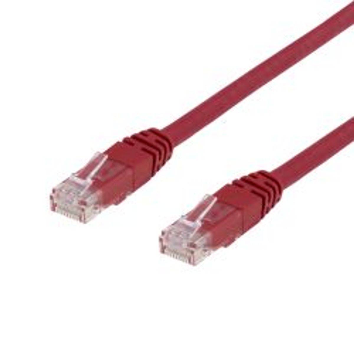 Deltaco U/utp Cat6 Patch Cable 0.75m, Red - Ledning