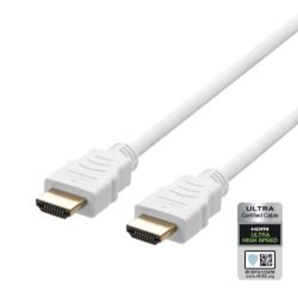 Deltaco Ultra High Speed Hdmi-cable, 48gbps, 1m, White - Ledning