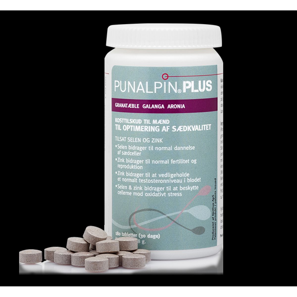 Punalpin ® PLUS (180 tabl.) Granatæble, galanga, aronia, zink, selen