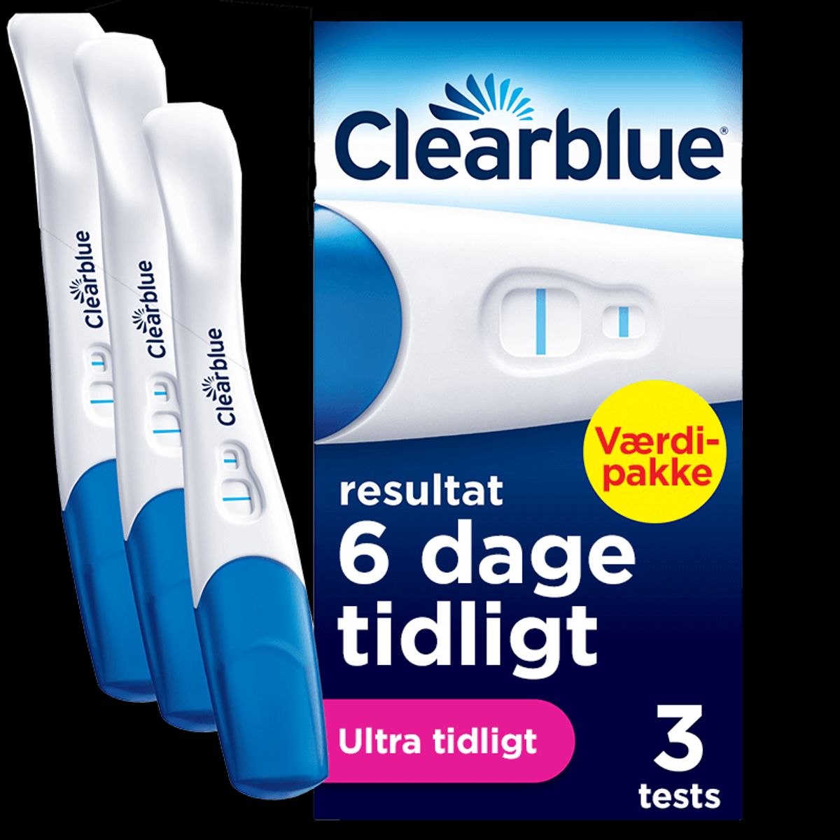 Clearblue Ultra Tidligt Graviditetstest 3 stk