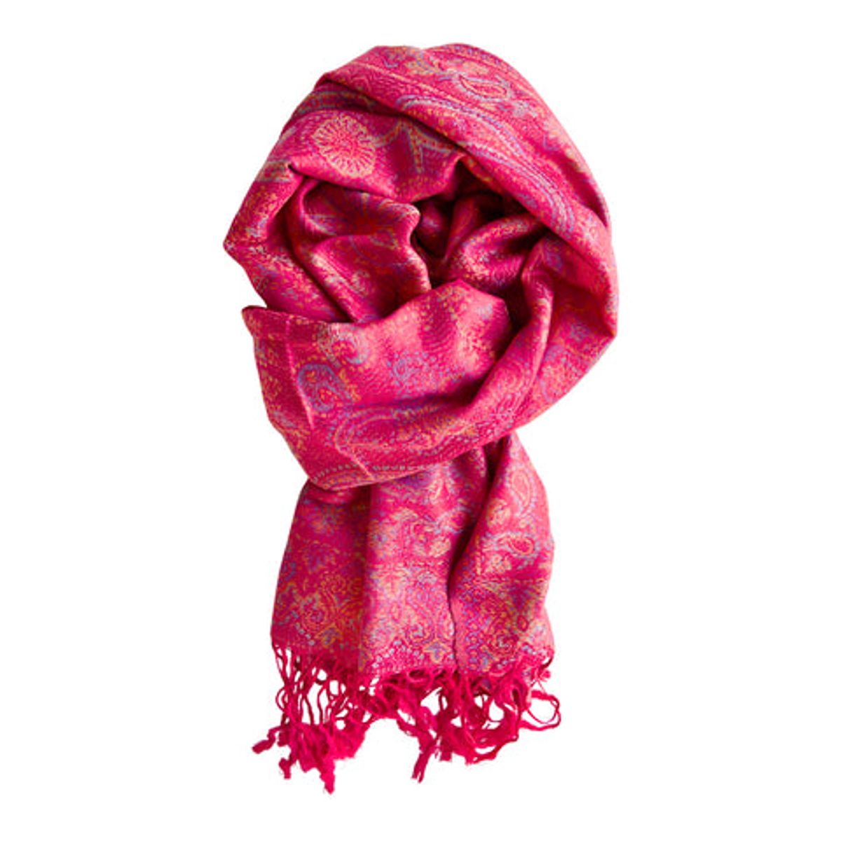 Pink pashmina tørklæde