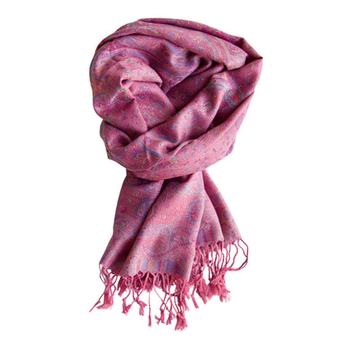 Pashmina tørklæde i silke blend - rosa