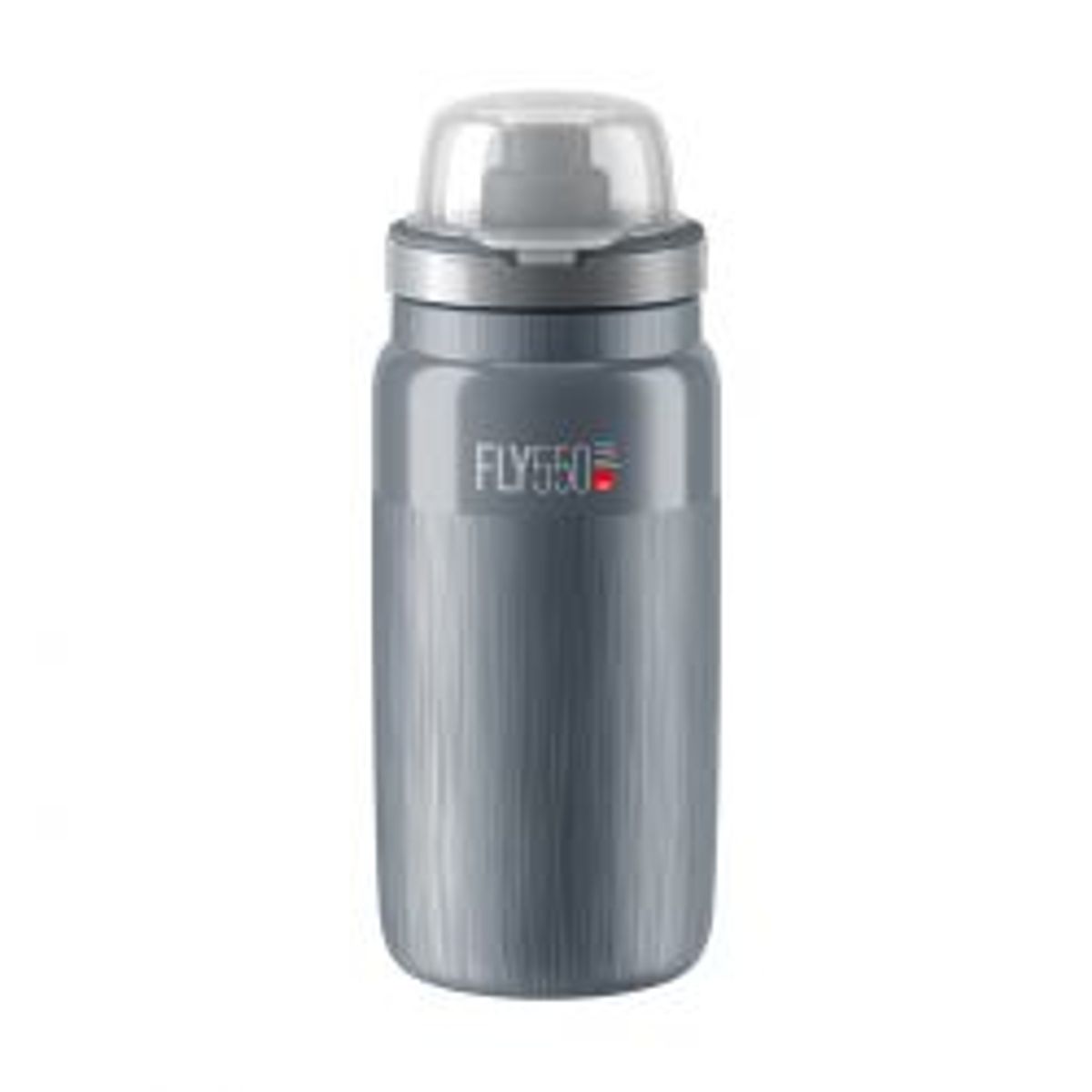 Elite Bottle FLY MTB TEX Grey, Grey Logo 550ml - Drikkeflaske