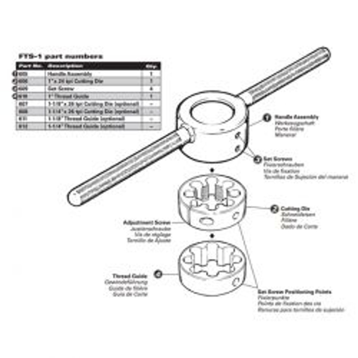 Park Tool Parktool Cutting Die For Fts-1 607 1-1/8inx26 - Cykelværktøj