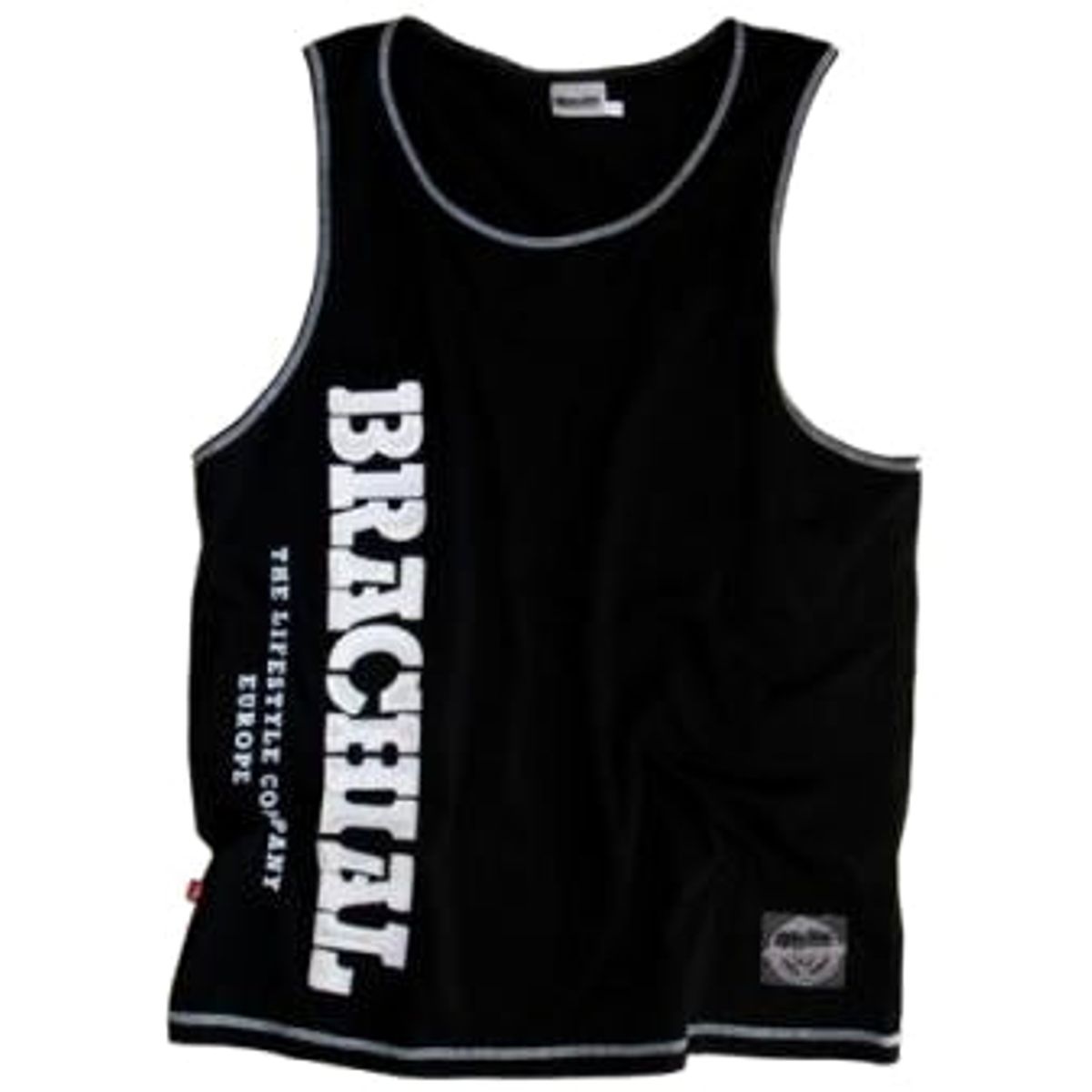 Brachial Tank Top "Push" Sort/Hvid (S)