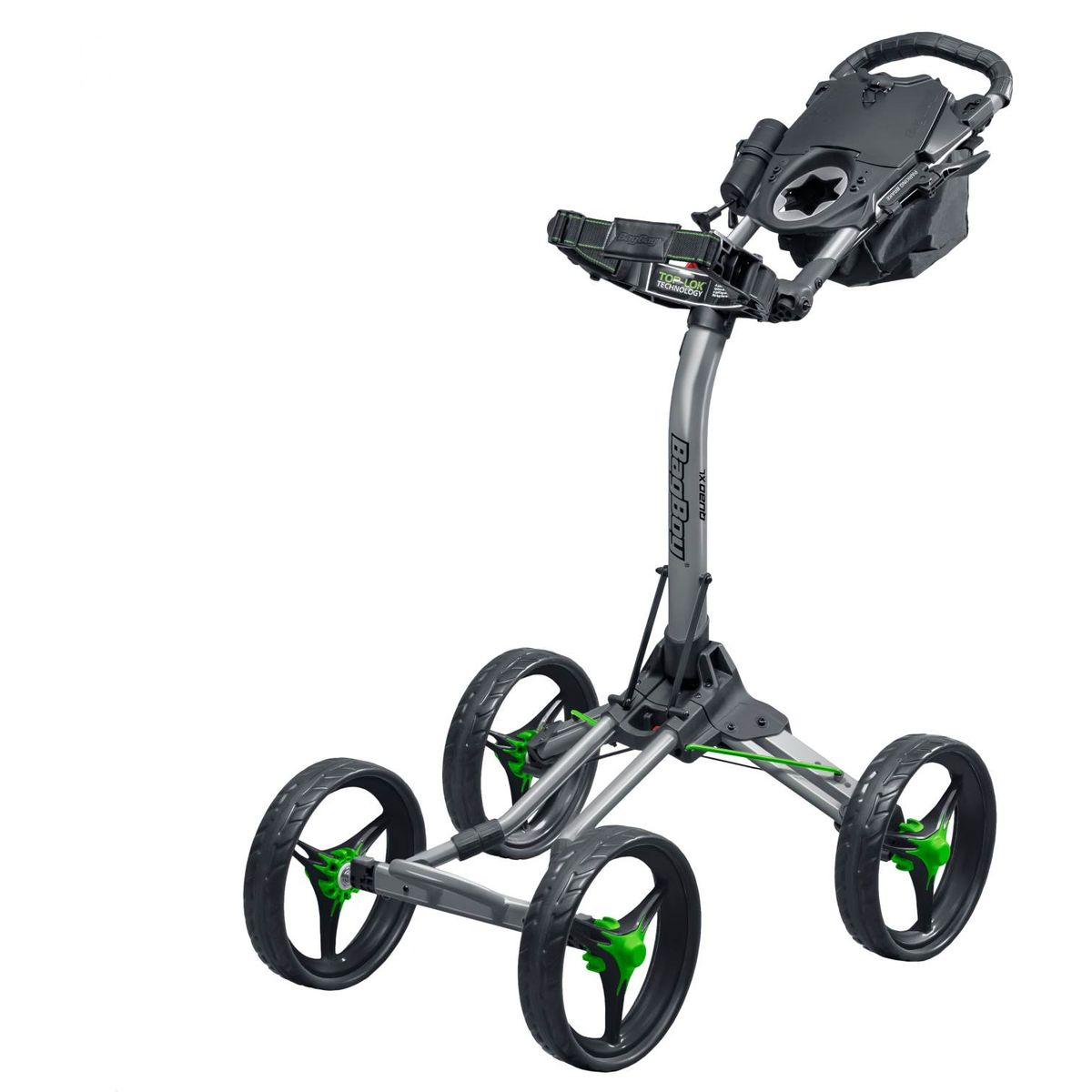 BagBoy Quad XL Golfvogn - Grey/Lime