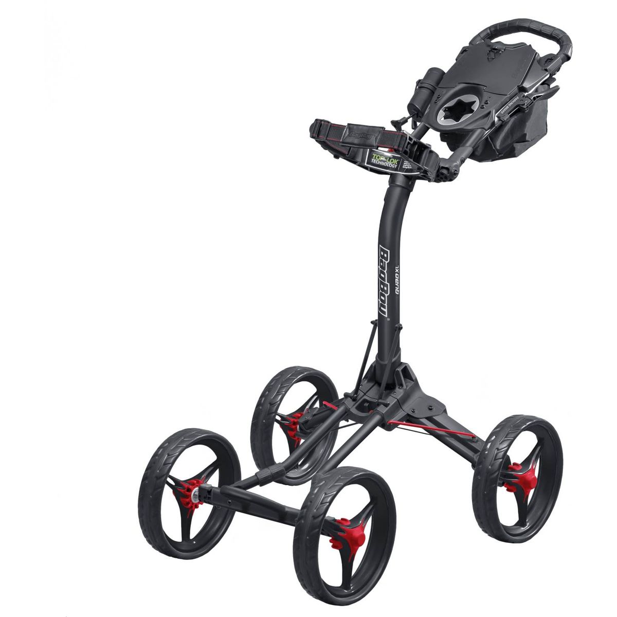 BagBoy Quad XL Golfvogn - Sort/Rød