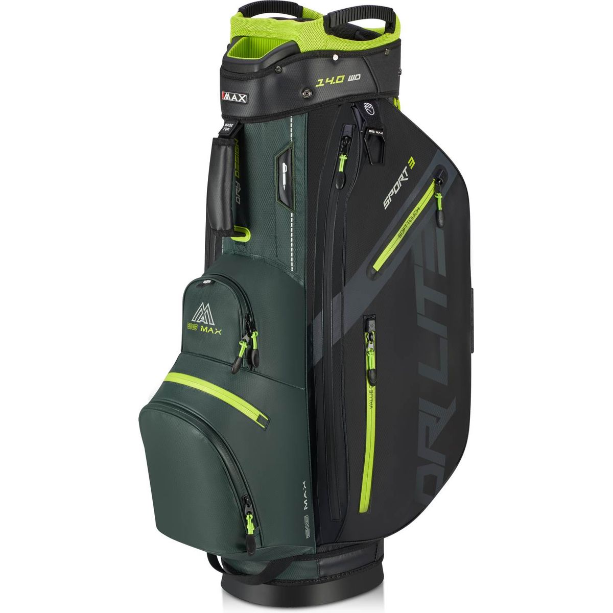 Big Max Dri Lite Sport 3 Vandtæt Vognbag - Forrest Green/Black/Lime