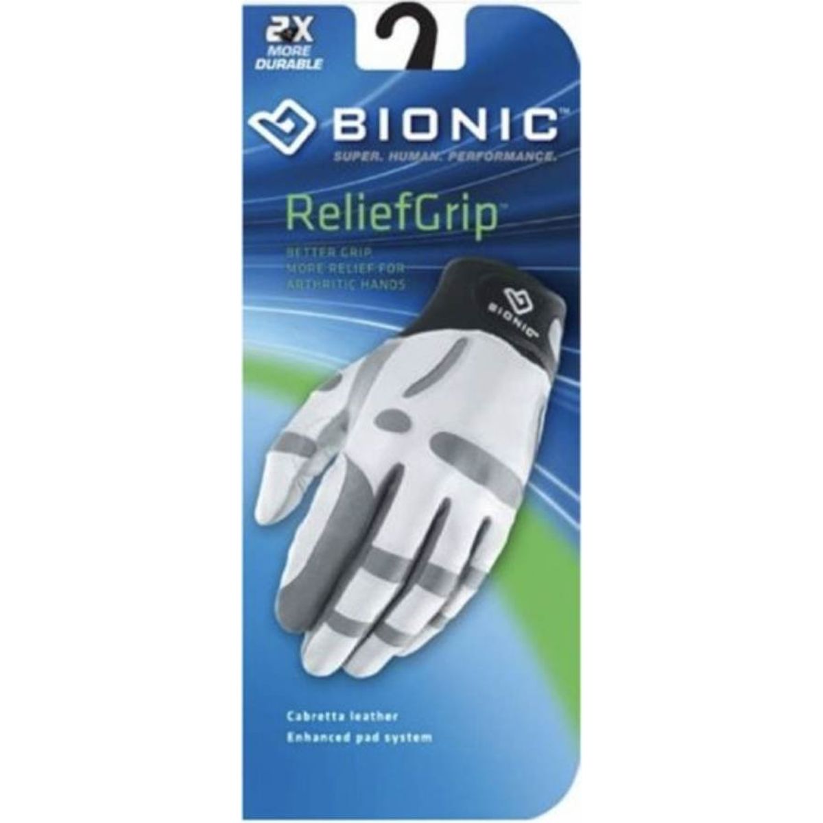 Bionic ReliefGrip Gigt Herre Golfhandske - Hvid - Venstre - Str. M / L