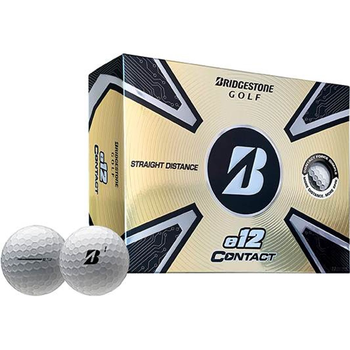 Bridgestone E12 Contact Flexativ Golfbolde - Hvid