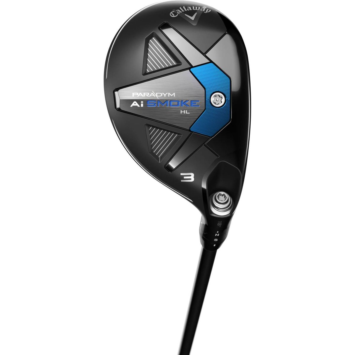 Callaway Paradym Ai Smoke HL Herre Hybridkølle - Sort - Venstre - 24.0° (5 Kølle) - True Temper Project X Cypher 2.0 50 (2024) Senior 5.0 Grafit