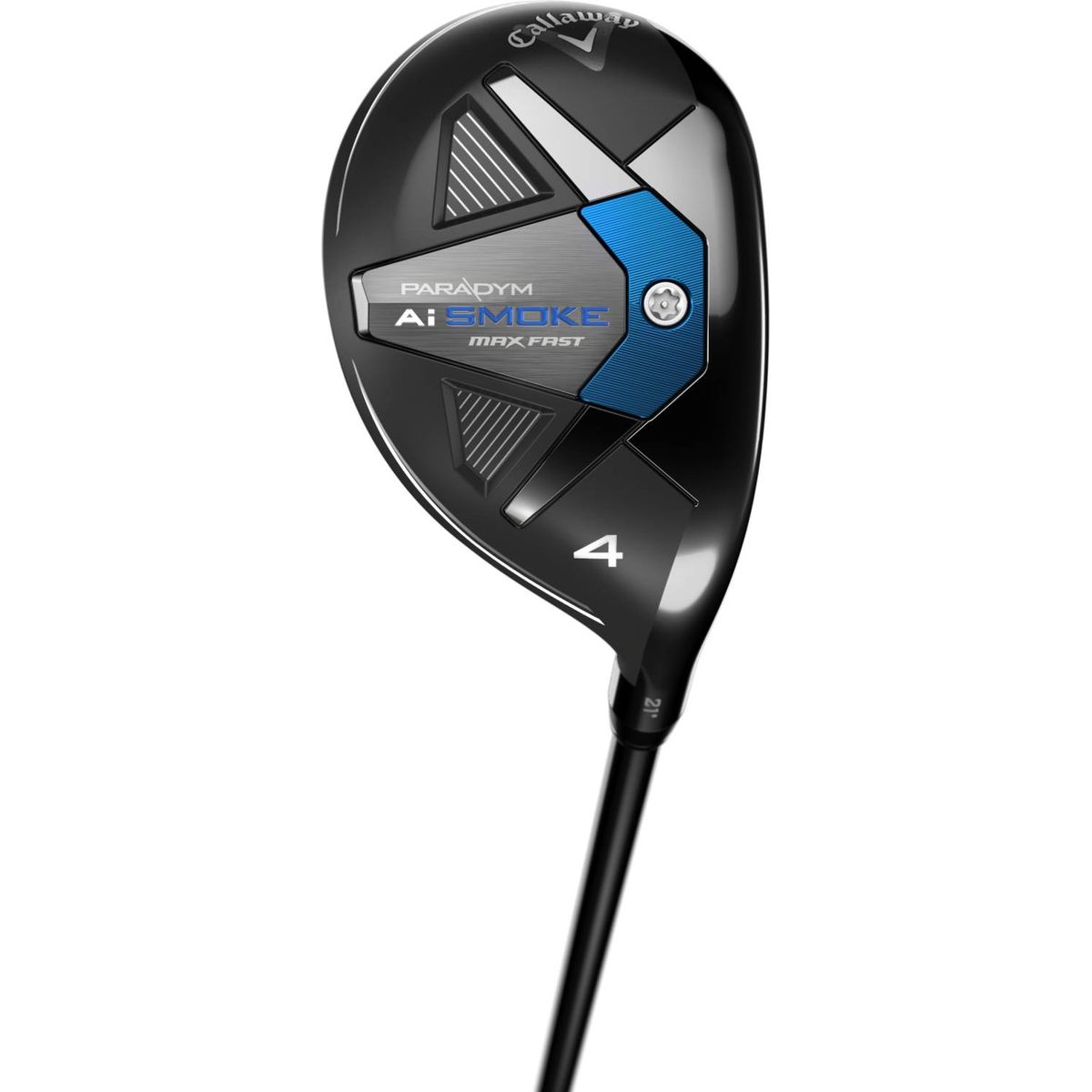 Callaway Paradym Ai Smoke Max Fast Dame Hybridkølle - Sort - Højre - 21.0° (4 Kølle) - True Temper Eldio Blue/White IR/HYB 40 Dame Grafit