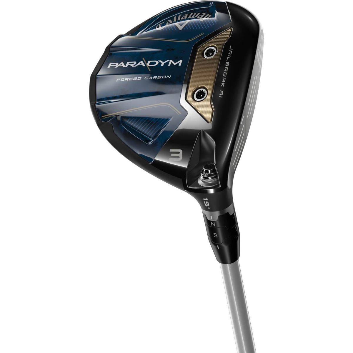 Callaway Paradym Herre Fairwaykølle - Sort - Højre - 18.0° (5 Kølle) - Aldila Ascent PL Blue 50 Regular Grafit