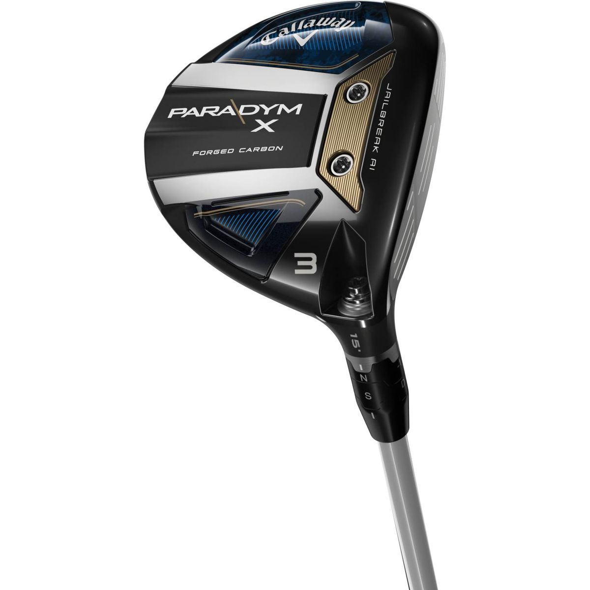 Callaway Paradym X Herre Fairwaykølle - Sort - Højre - 21.0° (7 Kølle) - True Temper Project X - HZRDUS Gen 4 Silver 60 Stiff 6.0 Grafit