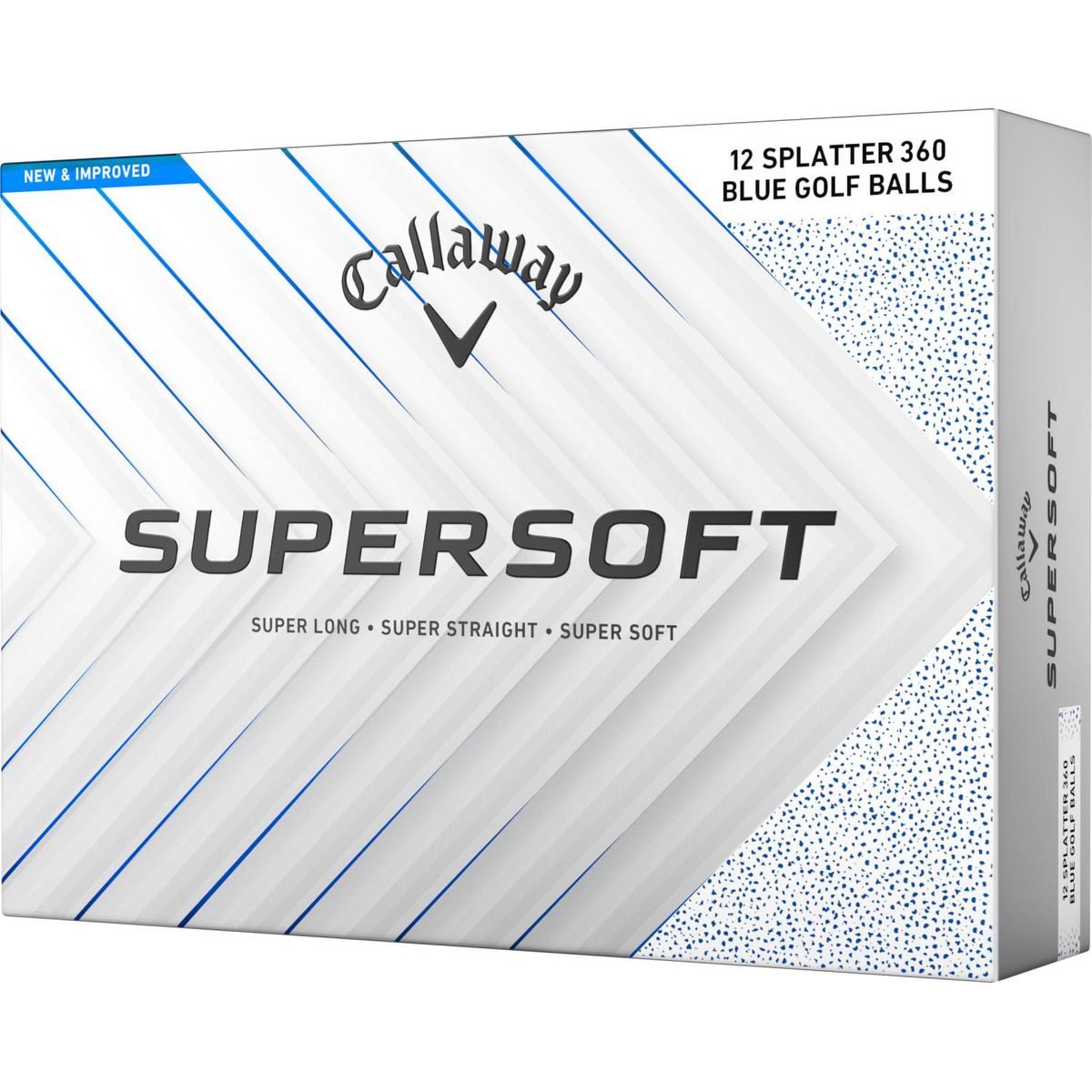 Callaway Supersoft Splatter (2025) Golfbolde - White/Blue