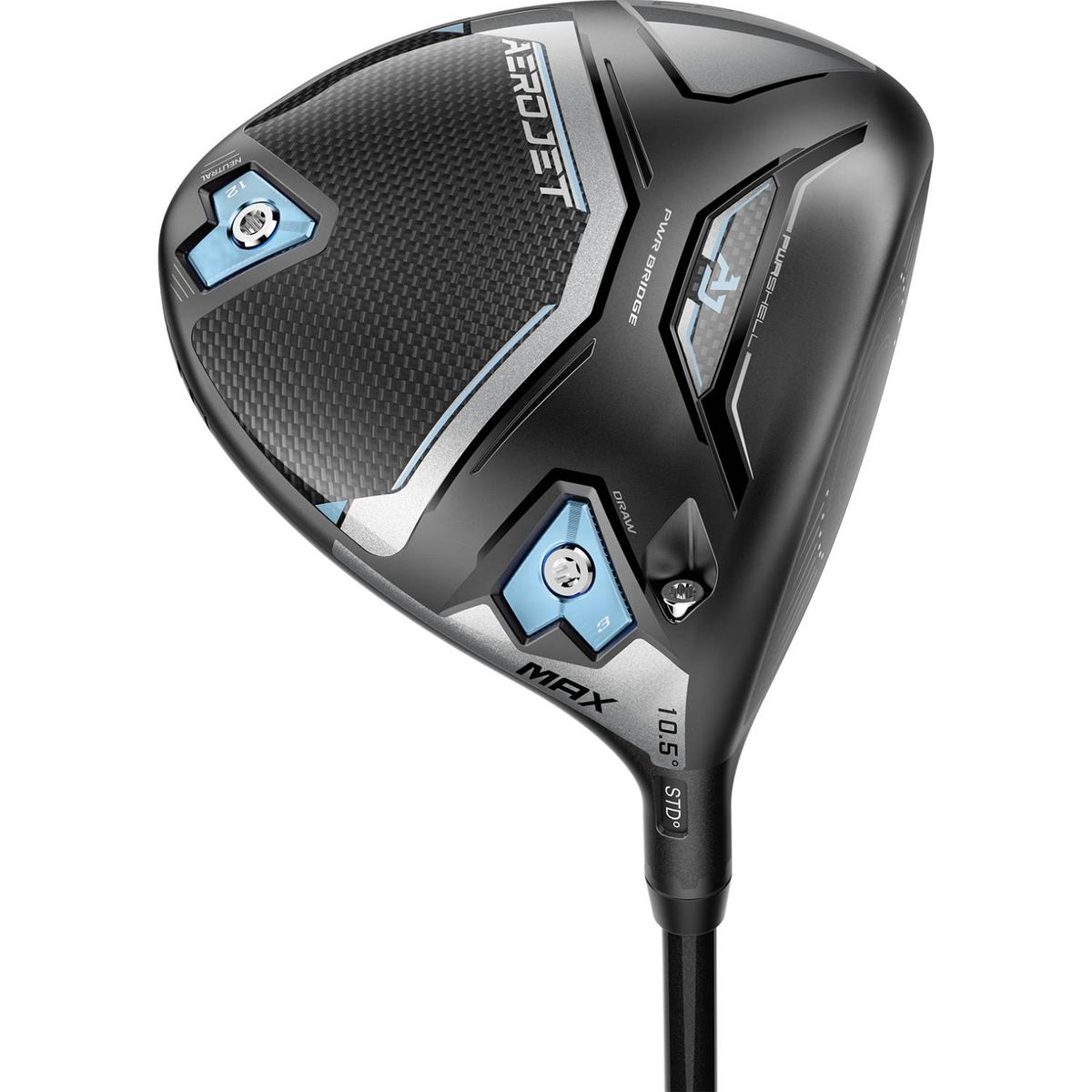 Cobra Aerojet MAX Dame Driver - Sort - Højre - 12.0° - UST Mamiya Helium Nanocore 4 Dame F1 Grafit