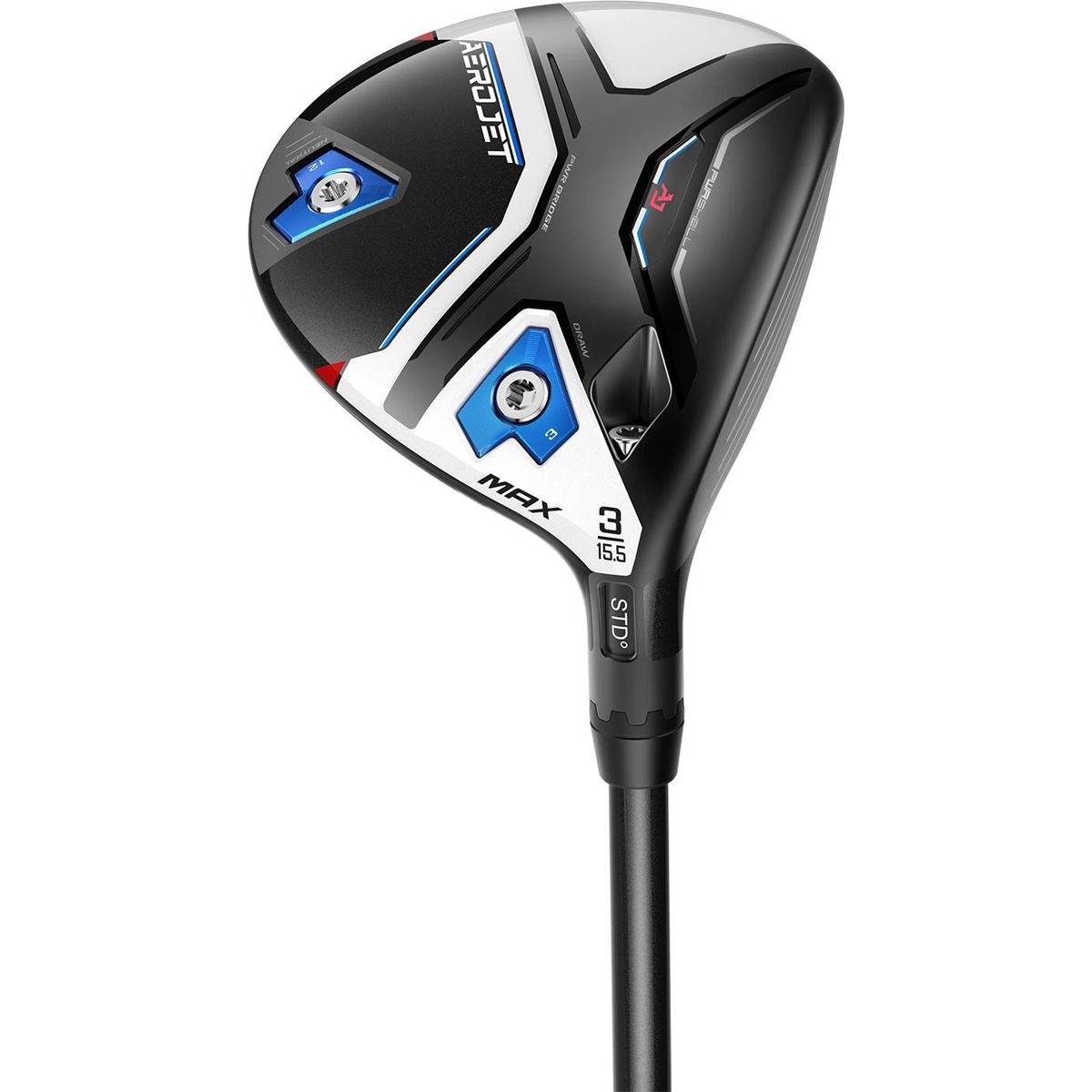 Cobra Aerojet MAX Herre Fairwaykølle - Sort - Højre - 15.5° (3 Kølle) - UST Mamiya Helium Nanocore 4 Senior F2 Grafit