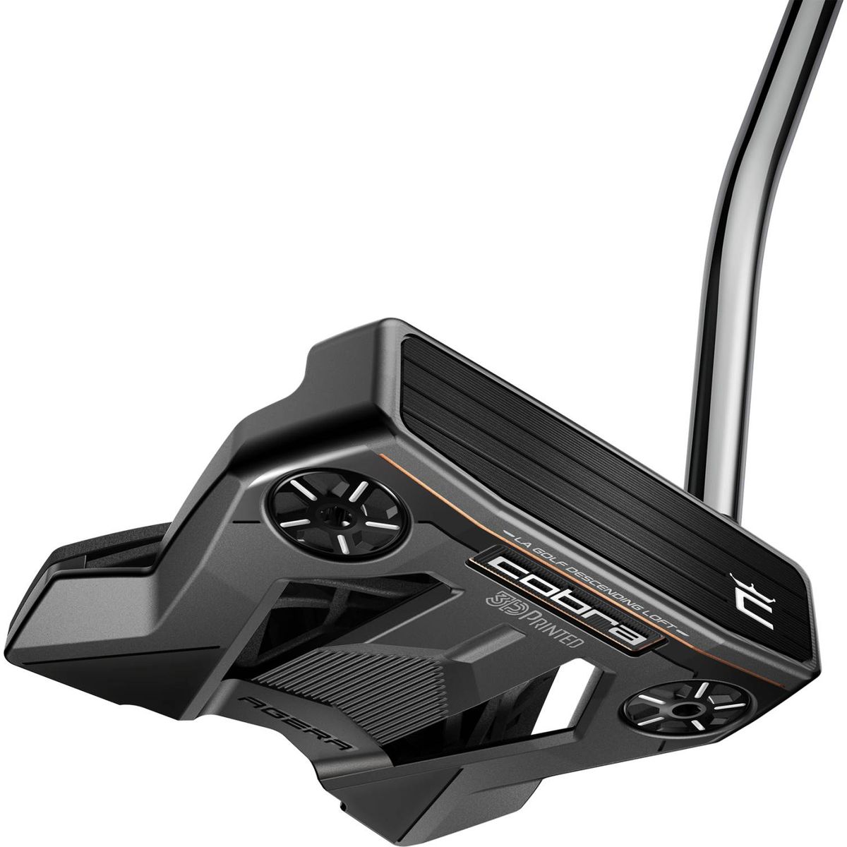 Cobra Agera (2024) Single Bend Neck Putter - Grå - Højre - Str. 34" - Super Stroke Zenergy Pistol 1.0 1.0 Hvid/Sort